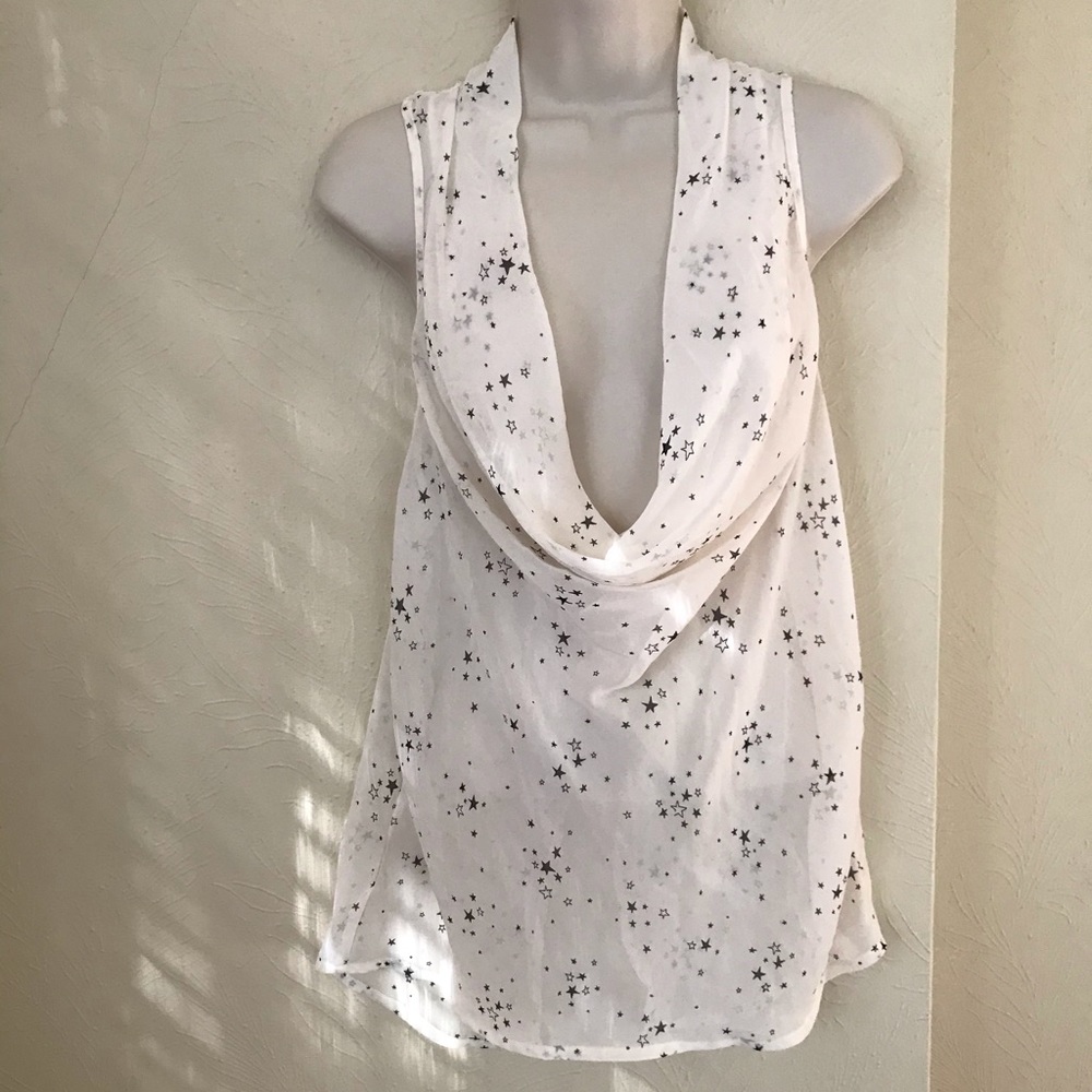 Decree sheer stars tank with open back
